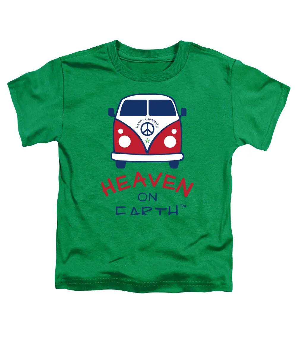 Vw Happy Camper Heaven On Earth - Toddler T-Shirt